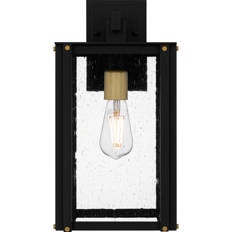 Tysaiah 1-Light Matte Black Outdoor Wall Lantern