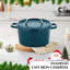 Cocotte en fonte antiadhésive ronde avec couvercle