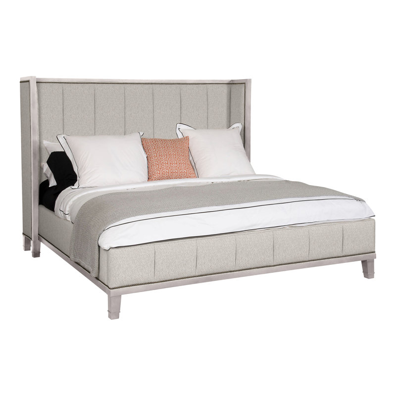 Mattingly Michael Weiss King Upholstered Panel Bed, Dove Gray, Navada Granite, No