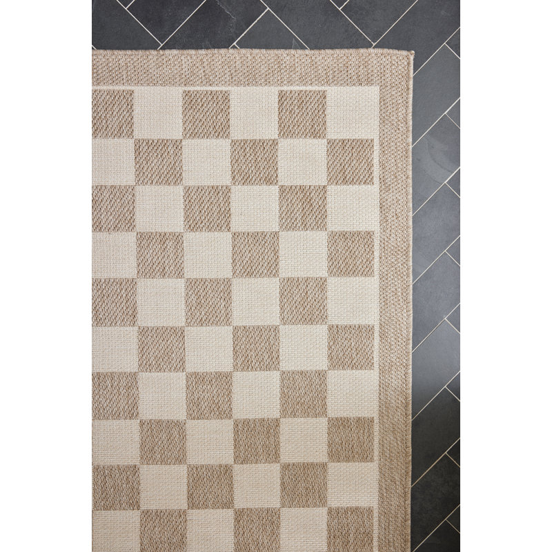Erin Gates by Momeni Saybrook Check Gray Indoor / Outdoor Area Rug, Rectangle 8' x 10', Gray
