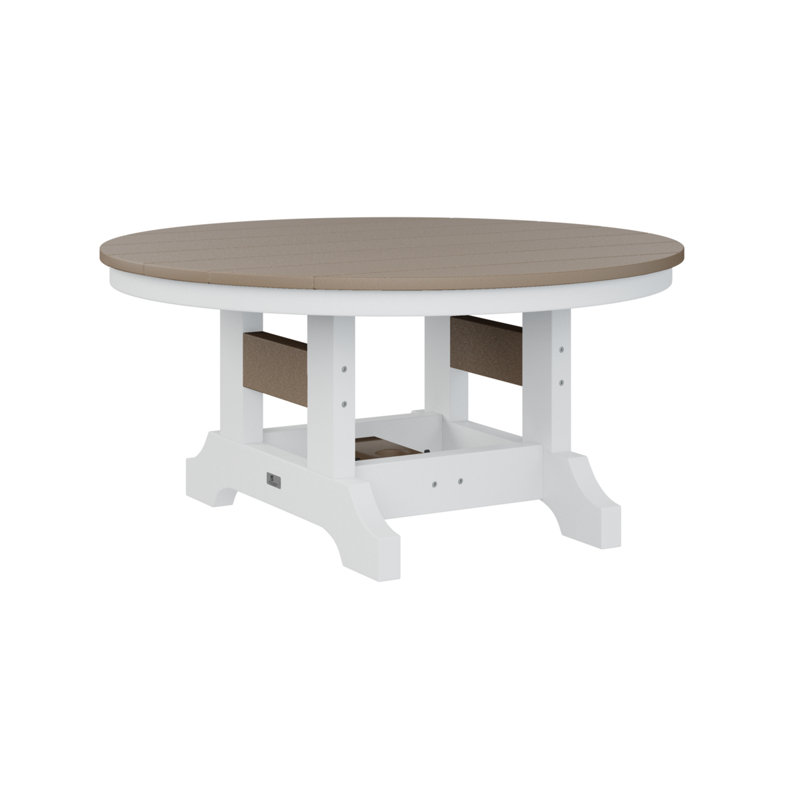Table de conversation berlinoise classique Berlin, H 18,5 po x l 38 po x P 38 po, Bois vieilli