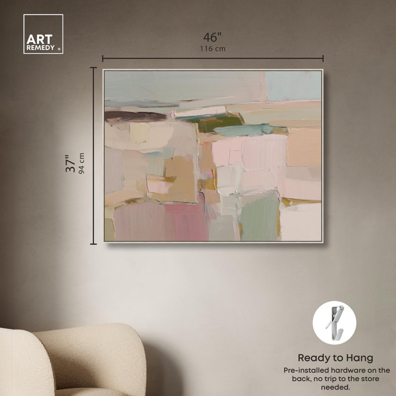 Impression sur toile «Tender Touch I Boho Decor» par Art Remedy, H 45 po x l 36 po, Toile tendue avec châssis