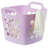 Flexible Plastic Carry Laundry Basket Holder Square Storage Hamper with Side Handles-1702044247