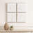 Bohm Modern Dimensional Plaster Artwork Paintings -  Canvas Wall Art Display For Stylish Wall Home Decor Display - Set Of 4, 20", White