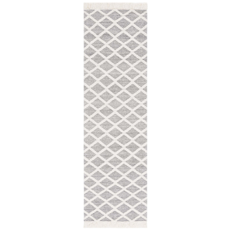 Castillo Hand Woven Wool And Cotton Geometric Rug, Runner 2'3" x 8'