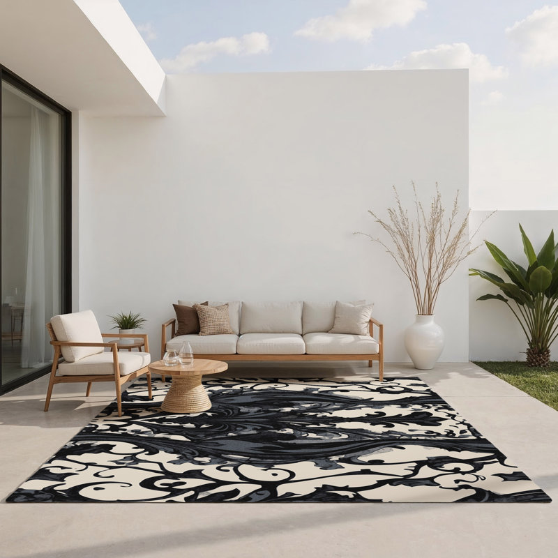 Tapis intérieur et extérieur Dusky Charm, Rectangle 1 pi 6 po x 2 pi 6 po