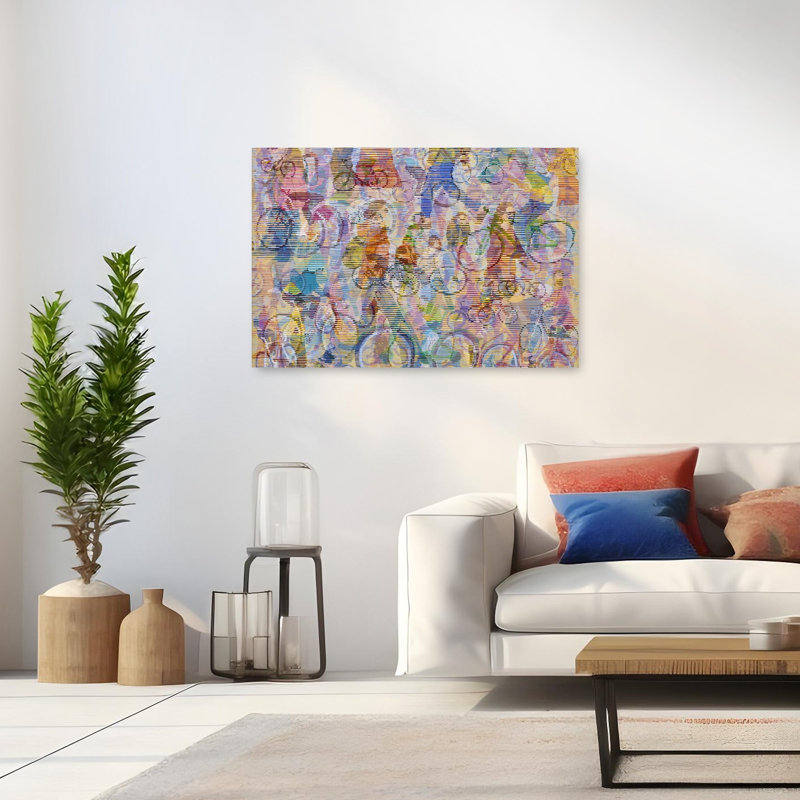 «Vibrant Cycling Motion», impression d'art contemporain contemporain abstrait, 32" H x 48" W