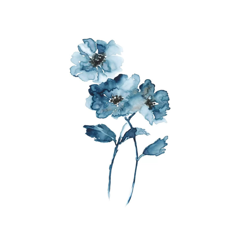 Blue Botanique II 1 Piece Wrapped Canvas Wall Art, 152.5 cm H x 101.5 cm W