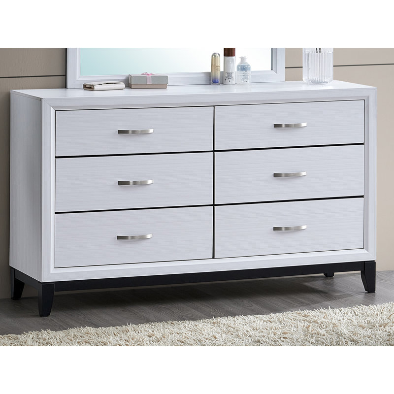 Vanves 6 Drawer  Dresser, White