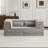 Compression Mahjong Sofa,Convertible Floor Sofa Bed,DIY Boneless Modular Sectional Sofa,No Assembly Required,Circle Fleece Fabric,Modern Oversized Loveseat,Light Grey-1242158345