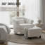 Fauteuil d'appoint pivotant en tonneau Wismestr