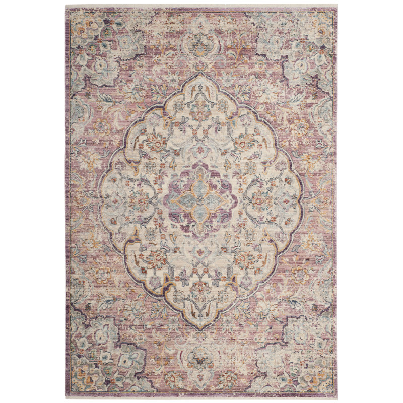 Bachus Damask Viscose Area Rug, Rectangle 152 x 244 cm
