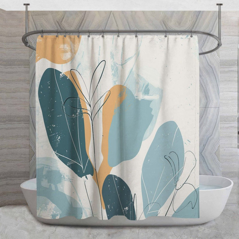 Rideau de douche Floral composition, H 93 po x l 70 po