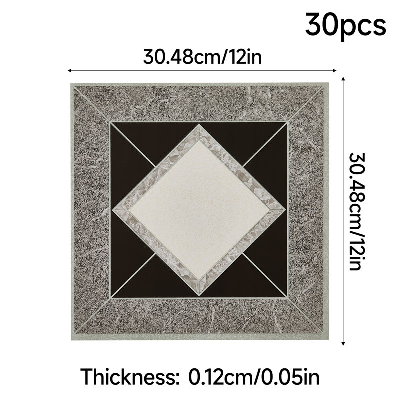 30Pcs Self-adhesive PVC Flooring Tiles Set