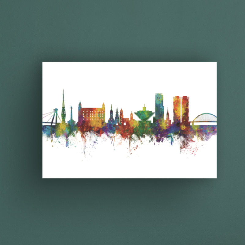 Art sur toile par Michael Tompsett, H 12 po x l 19 po x P 2 po