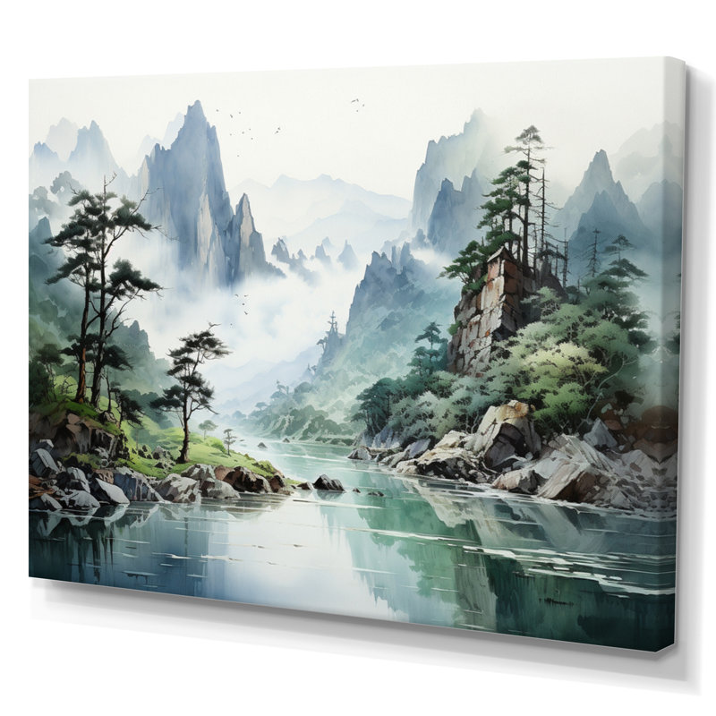 «Bethenny China Art», impression sur toile, H 30 po x l 40 po x P 1,5 po, Toile tendue