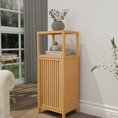 Multi - Scene 41 Inch Freestanding Locker With One Shelf, 2 Open Shelves, And Easy To Assemble, Ideal For Bedroom Bathroom Cabinet Shelf Space Saving, Suitable Laundry Room Pantry
