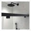 Porte de douche double coulissante noire mat sans cadre 6076 pouces avec fonction de fermeture douce réglable en verre trempé de 8 mm avec Nano Easy Menage et anti-déflagrant