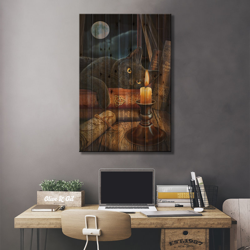 «The Witching Hour On Wood» par Lisa Parker, impression graphique, H 26 po x l 18 po x P 1,5 po