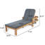Chaise longue de patio en bois d'acacia avec dossier réglable Cade-206432564-228328276