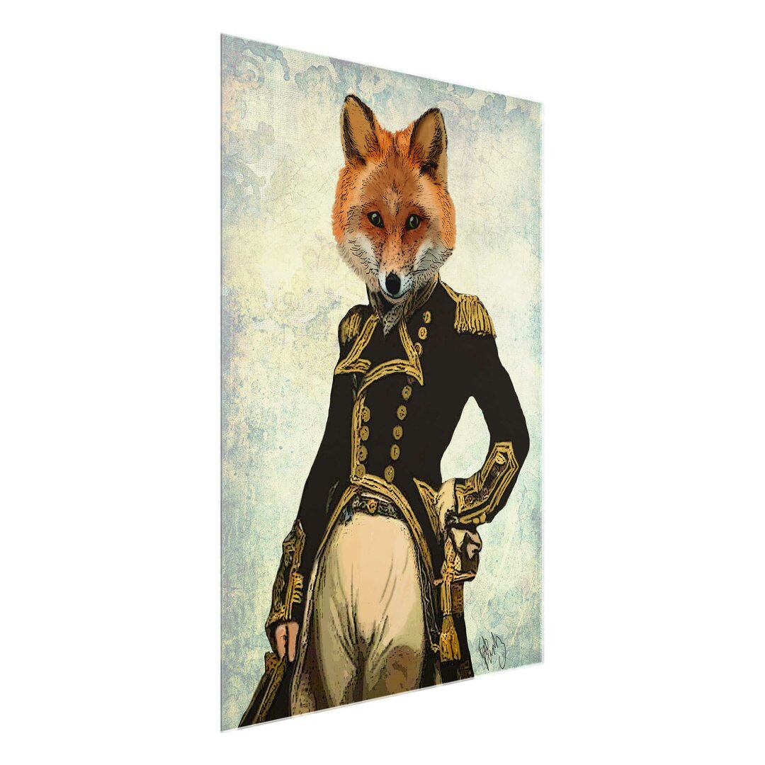 Glasbild Fuchs Admiral Tier