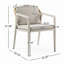 Ensemble de salle à manger d'extérieur, ensemble de chaises de salle à manger de 6 (gris + naturel) + table de salle à manger en bois d'acacia