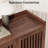 6-Tier Shoe Cabinet with Slatted Doors and Adjustable Shelves, Walnut-2045837620