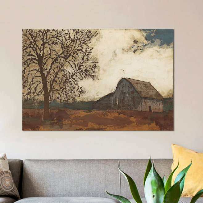 « erstwhile grange ii », reproduction d’art sur toile, H 12 po x l 18 po x P 1,5 po, Toile tendue, Pas de tapis
