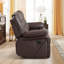 Canapé inclinable manuel en cuir végétalien l 84,6 po Rohan avec accoudoirs coussinés-129722971