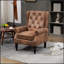 Fauteuil d'appoint moderne à structure en bois, méridienne confortable avec mousse épaisse et tissu durable pour le salon