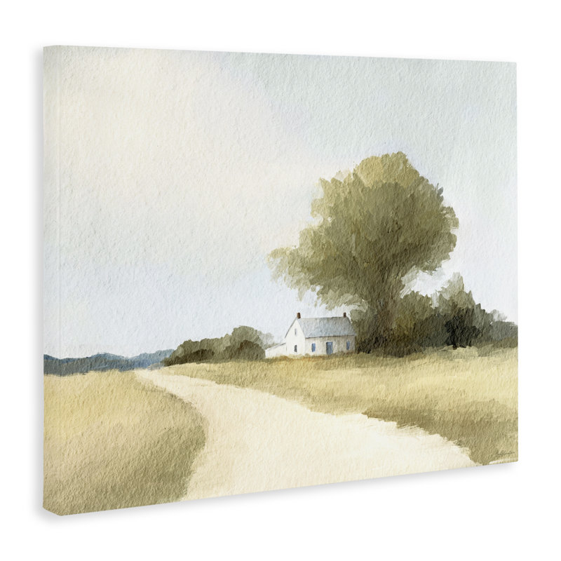«Farmhouse Road In Distance Canvas», conception par Leah Straatsma, H 16 po x l 20 po