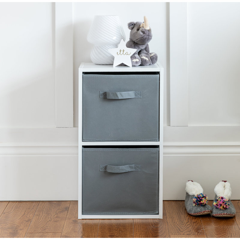 Northville 54cm H x 30cm W Cube Bookcase, White/Grey