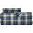 Chad Plaid Printed Cotton Bed Sheet Set-103532239