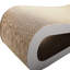 Chat fabriqué à partir de carton ondulé BC, offre beaucoup de tapis de boîte en carton de couleur bois à gratter, offrant un endroit confortable