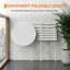 Ensemble bistro pliable en métal pour terrasse 3 pièces - 2 tables d'extérieur compactes et 2 chaises pliantes - peu encombrantes, sans assemblage - pour le jardin, la cour et le balcon - blanc-1322063715