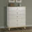 Caillier 35" Wide Modern Scandinavian Style Solid Brazilian Pine Frame Chest with 5 Drawers