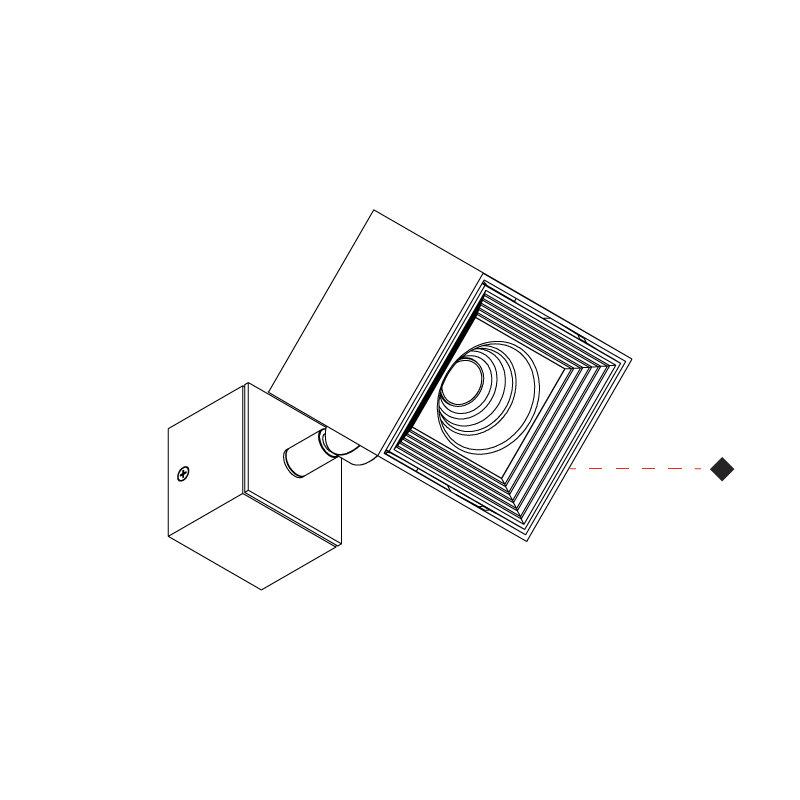 Dau 1 - Light Metal LED Spotlight, Matte White Lacquer