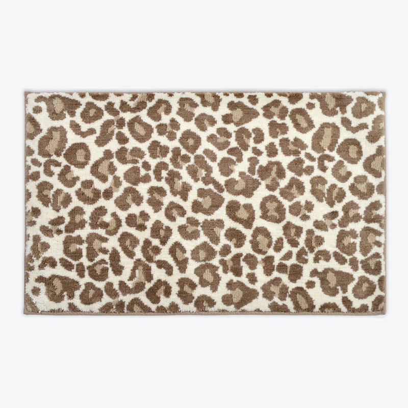 Ose Leopard Print Bath Mat, Brown