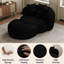 Canapé courbé 2 pièces en chenille avec repose-pieds en forme de croissant, fauteuil d'appoint pour le salon-1795898801