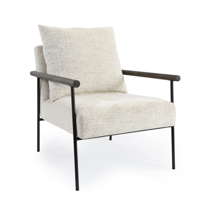 Fauteuil de 29 po de largeur, 100 % polyester beige