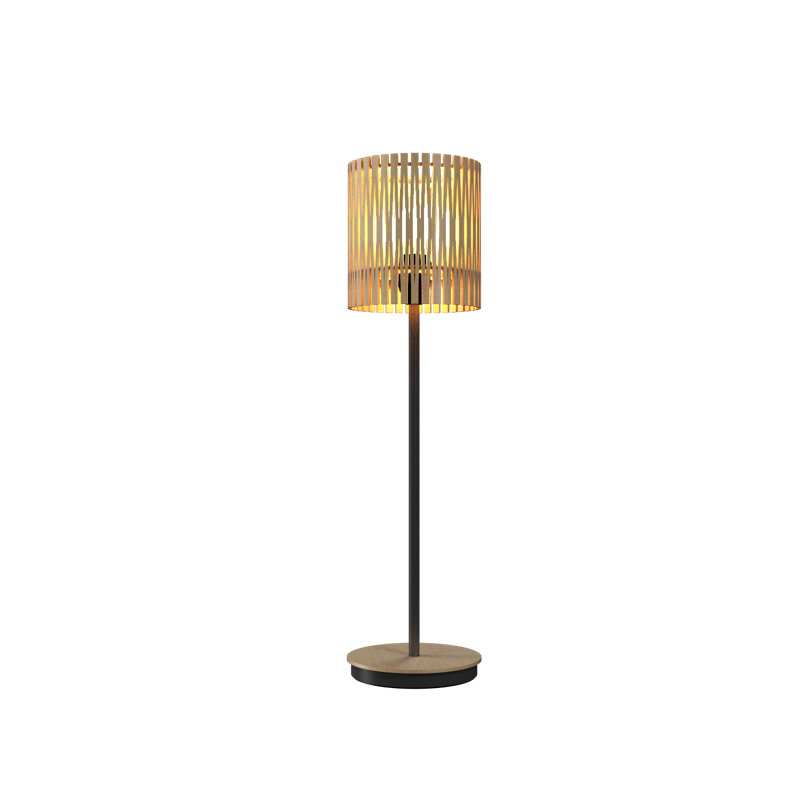 Lampe de table en panneau de fibres à densité moyenne Living Hinges, H 23,62 po x l 6,3 po x P 6,3 po, Érable