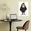 Curious Black Monkey Contemporary Monkey Wall Art Print by Mathieu - Wrapped Canvas Print-412734550