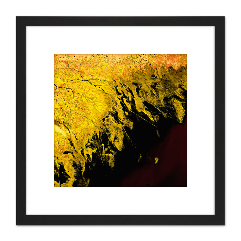 Abstract Gold Leaf Torn - Single Picture Frame Painting