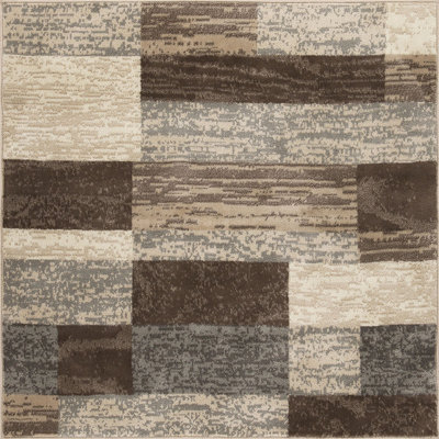 Tapis carré en ardoise 8 pi résistant aux taches