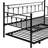 Black Daybed With Trundle - Modern Style And Practicality For Bedroom, Metal Build, Space Saving Advantage, Quiet Stable Sleeping Area, Easy Assembly Process, All Mattress Types Accommodated, 250/350
