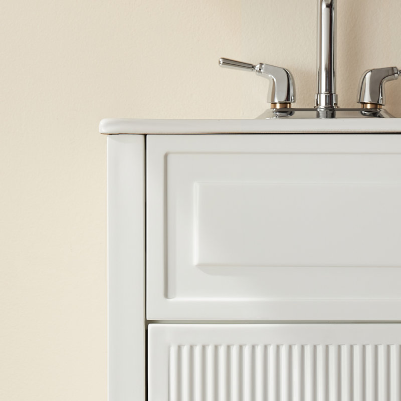 Fully Assembled 18'' Freestanding Single Bathroom Vanity With Top
