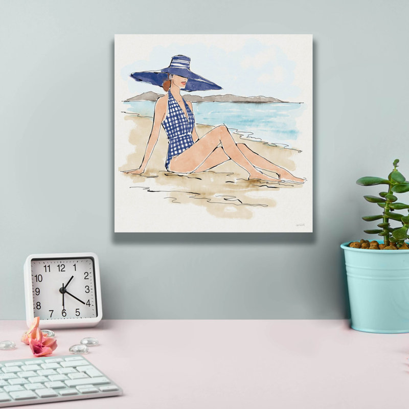 «Bathing Beauties 1» par Anne Tavoletti, art mural sur toile, H 12 po x l 12 po x P 0,75 po