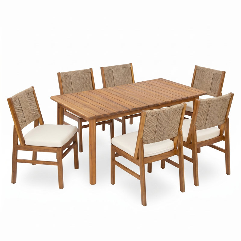 Ensemble repas 7 pièces avec table extensible Jive, 6