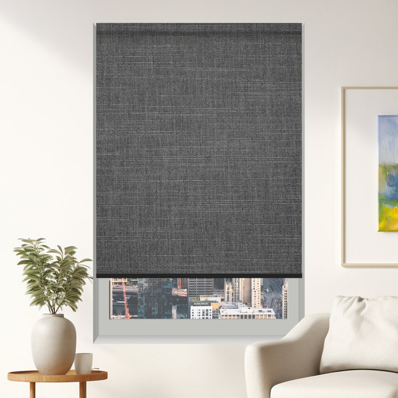 Abat-jour moderne en lin tissé doux et opaque, Tara, L 79 po x L 84 po