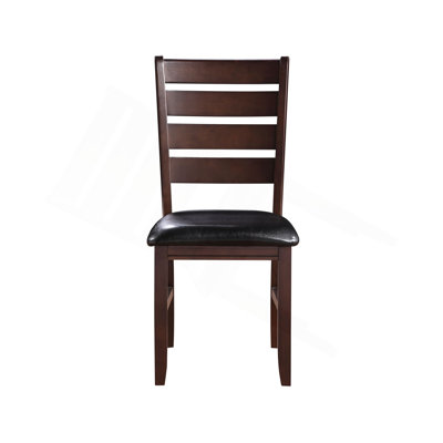 Ensemble de 2 chaises d'appoint en cuir synthétique et finition cerisier Urbana